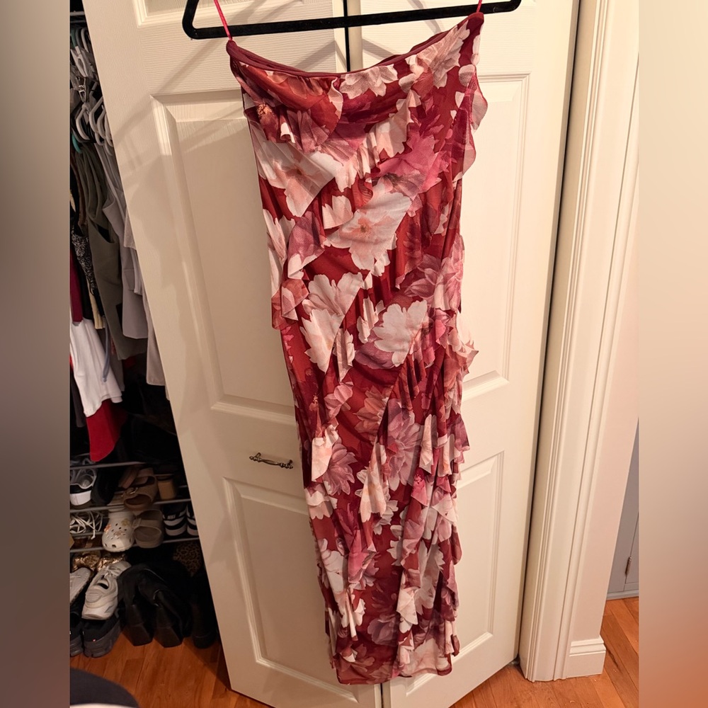Paris Hilton Floral Strapless Dress